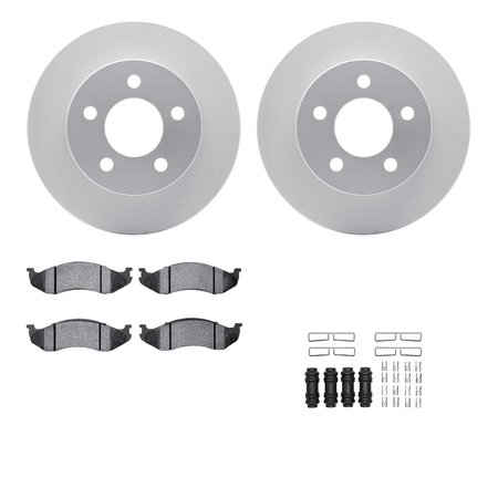 DYNAMIC FRICTION CO 4412-42020, Geospec Rotors with Ultimate Duty Performance Brake Pads includes Hardware Silver 4412-42020